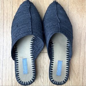 Proud Mary Raffia Slip On Shoes